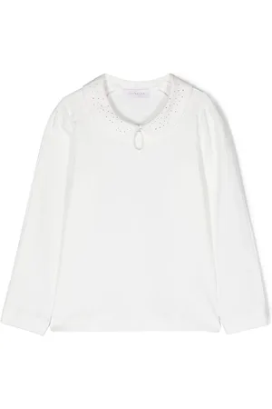 MONNALISA Rhinestone-embellished long-sleeve blouse