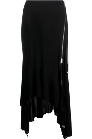 BLUMARINE Side-slit draped midi skirt
