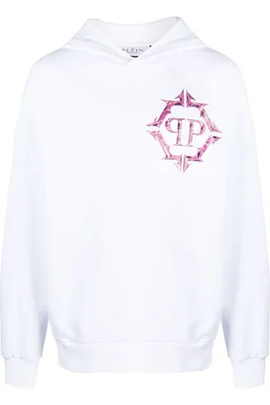 Philipp Plein Chrome logo-print cotton hoodie