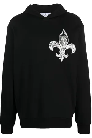 Philipp Plein Chrome skull-print cotton hoodie