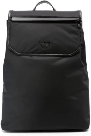 Emporio Armani Logo-plaque foldover backpack