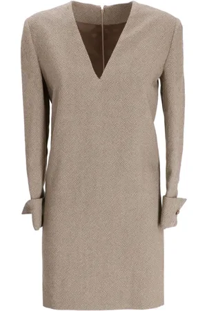 Golden Goose V-neck wool minidress
