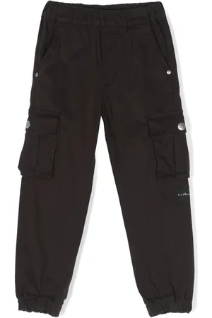 John Richmond Logo-patch cotton trousers