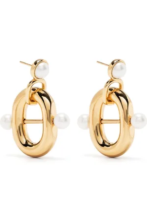Paco rabanne Double Link faux-pearl earrings