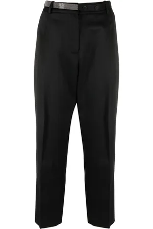 Fabiana Filippi Crystal-embellished high-waist trousers