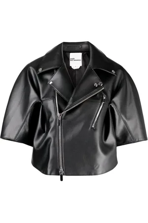 NOIR KEI NINOMIYA Zipped short-sleeve jacket