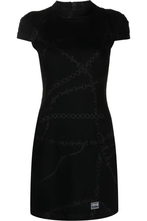VERSACE Logo-print short-sleeved dress