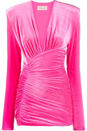ALEXANDRE VAUTHIER Ruched velvet minidress