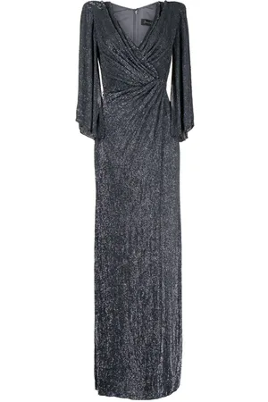 Jenny Packham Luna stud-embellished draped gown