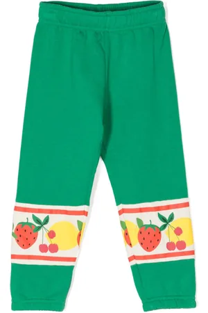 Mini Rodini Fruit-print organic cotton trousers