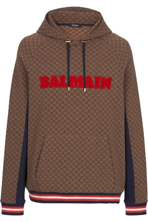 Balmain Mini Monogram jacquard hoodie