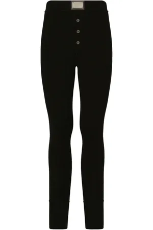 Dolce & Gabbana Logo-plaque wool trousers