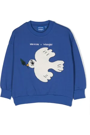 Mini Rodini X Wrangler Peace Dove-motif sweatshirt