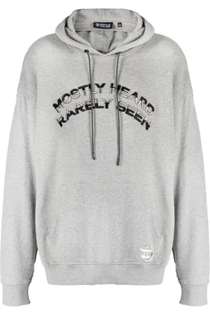 MOSTLY HEARD RARELY SEEN Logo-embroidered hybrid cotton hoodie