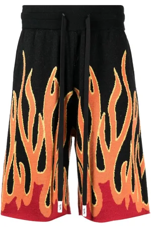 HACULLA Un In Flames intarsia-knit shorts
