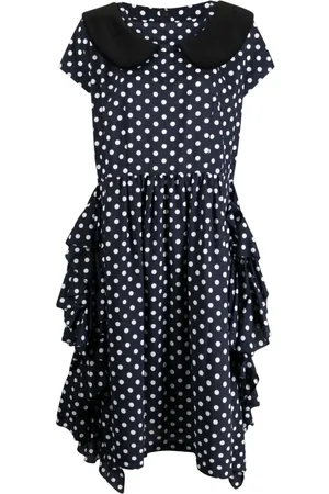 Comme des Garçons Polka-dot print ruffle-detailing dress