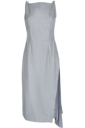 Rokh Side-pleats midi dress
