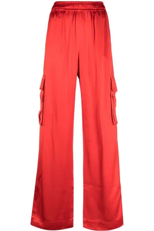 STINE GOYA Fatuna satin cargo trousers