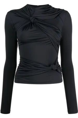 Rokh Knot-detail long-sleeved top