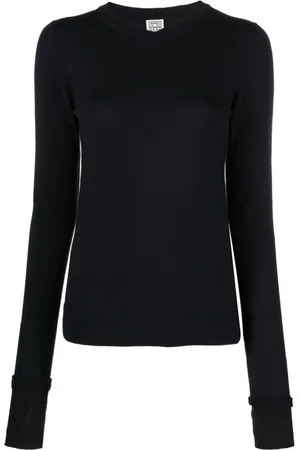 Totême Crew-neck thumbslot jumper