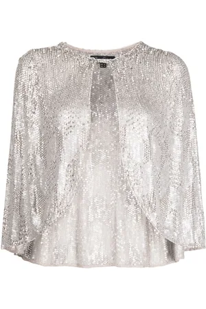 Jenny Packham Mimis sequin-embellished cape