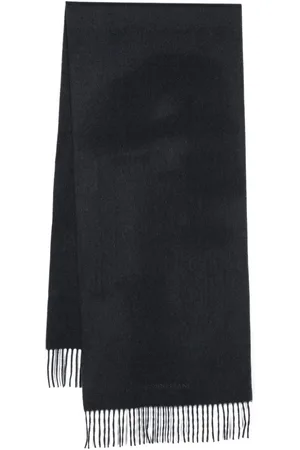 corneliani Logo-embroidered cashmere scarf