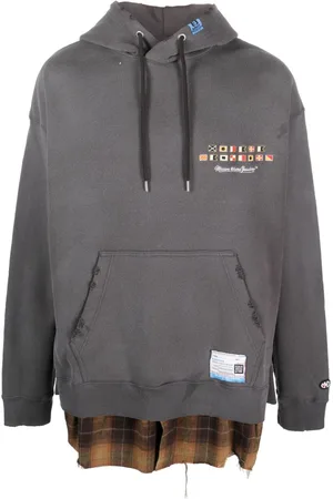 Maison Mihara Yasuhiro Triple Layered distressed cotton hoodie