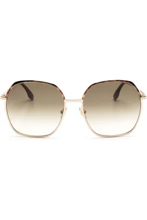 Victoria Beckham Logo-engraved round-frame sunglasses