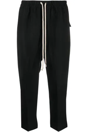 Rick Owens Contrasting-drawstring cropped trousers