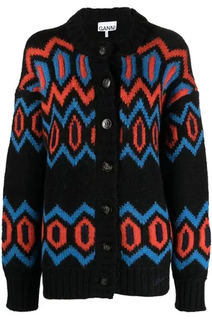 Ganni Organic-cotton chunky-knit cardigan