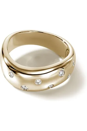 John Hardy 18kt yellow Surf diamond ring