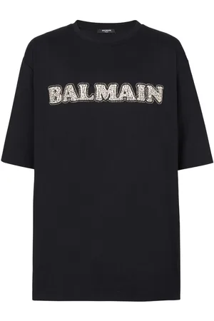 Balmain Logo-embroidered cotton T-shirt