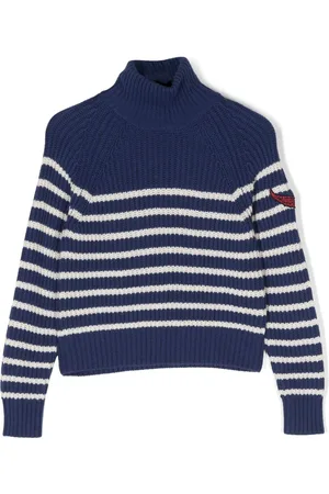 Zadig & Voltaire Logo-patch striped knitted jumper