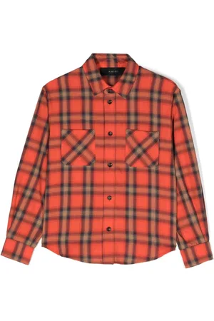 AMIRI Logo-embroidered check-pattern shirt