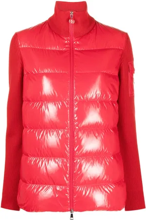 Moncler Padded-panels wool-blend cardigan