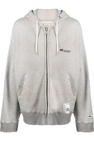 Maison Mihara Yasuhiro Logo-embroidered cotton hoodie