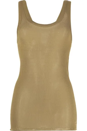 LEMAIRE Ribbed silk-jersey tank top