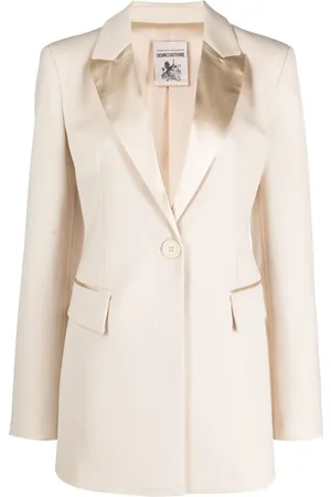 SEMICOUTURE Satin-lapel single-breasted blazer