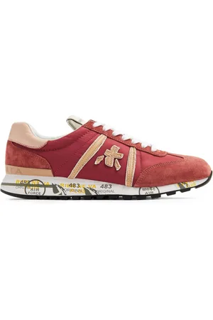 Premiata Lucyd panelled suede sneakers