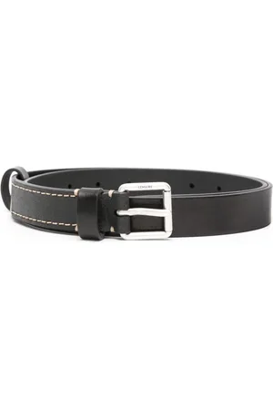 LEMAIRE Contrast-stitching reversible leather belt