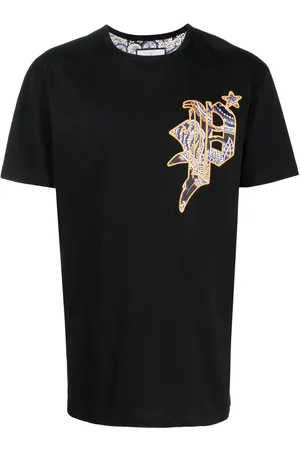 Philipp Plein Paisley-print logo-patch T-shirt