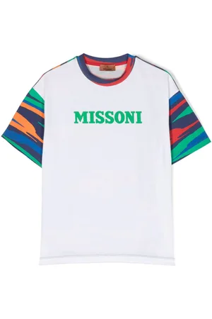 Missoni Rubberised-logo zigzag-pattern T-shirt