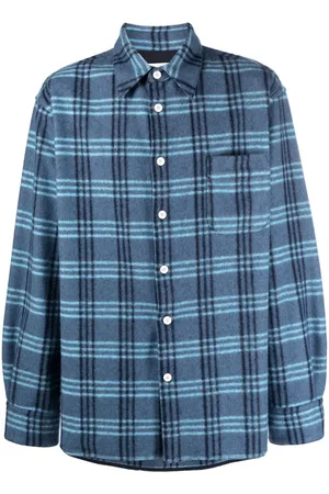 Marni Check-pattern felted-finish shirt