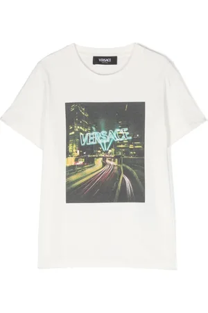 VERSACE Logo-print cotton T-shirt