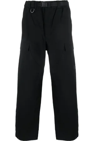 Y-3 Belted-waist wide-leg trousers