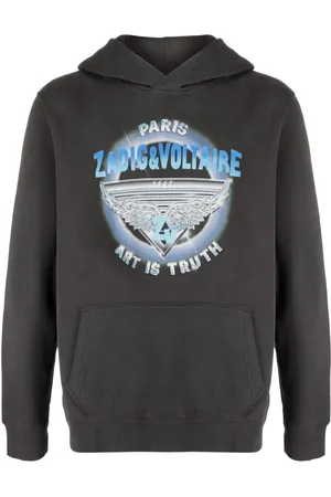 Zadig & Voltaire Logo-print organic cotton-blend hoodie