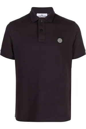 Stone Island Compass-motif short-sleeved polo shirt
