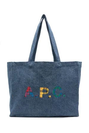 A.P.C. Diane logo-print denim tote bag