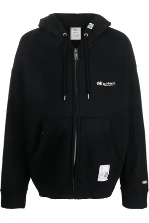 Maison Mihara Yasuhiro Logo-embroidered cotton hoodie
