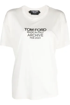 Tom Ford Logo-print silk T-shirt